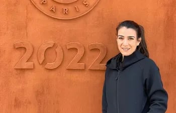 Verónica Cepede en el Roland Garros 2022. (Instagram/Verónica Cepede)