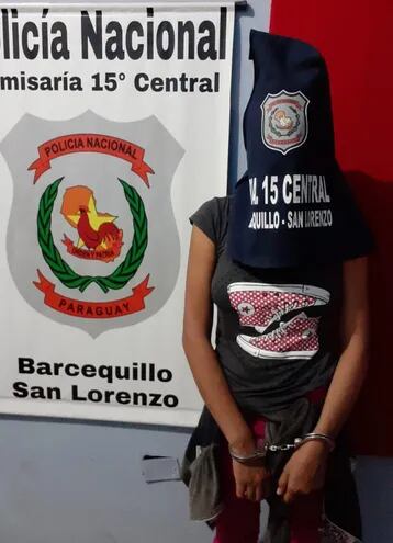 María Celeste Silva Leguizamón (19), acusada por el homicidio a puñaladas de  Agustín Alfonso Parra (56), en la habitación del motel Le Barón, de San Lorenzo.
