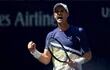 Andy Murray celebra después de ganar en la primera ronda del Abierto de los Estados Unidos