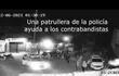 Imagen capturada del vídeo filtrado sobre supuesto contrabando en Itá Enramada, con complicidad de la Policía y los militares.