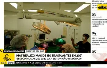 INAT realizó más de 130 trasplantes en 2021