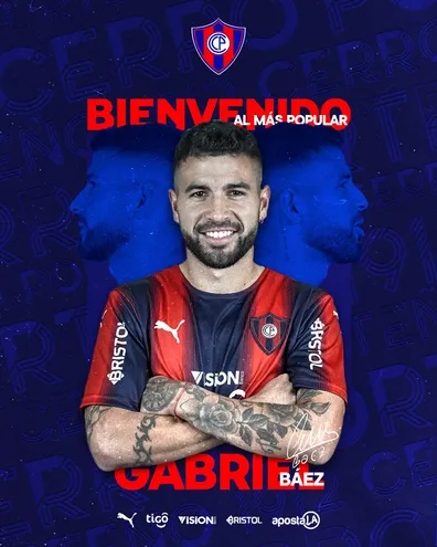 Gabriel Baéz es nuevo jugador de Cerro Porteño.