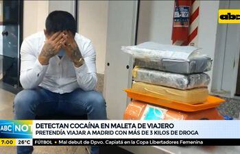Detectan cocaína en maleta de viajero que pretendía llegar a Madrid