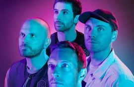 Will Champion, Chris Martin, Guy Berryman y Jonny Buckland, integrantes de la banda británica Coldplay, que hoy presenta el noveno álbum de su carrera "Music of the Spheres".