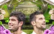 Carlos Alcaraz y Novak Djokovicm finalista de Wimbledon 2023.