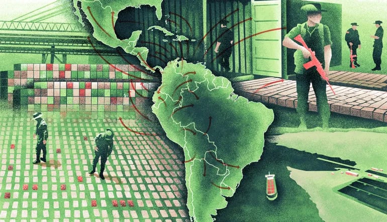 Ilustración elaborada por Insight Crime sobre las incautaciones de cocaína en América Latina.