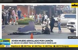 Joven muere tras ser arrollado por un camión en San Lorenzo