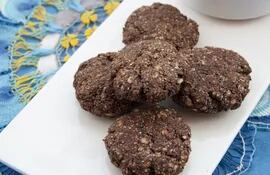 Cookies de avena y cacao.