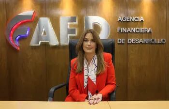 María Fernanda Carrón, ex presisdente de la AFD, ahora integrante del Directorio del Banco Central del Paraguay (BCP)