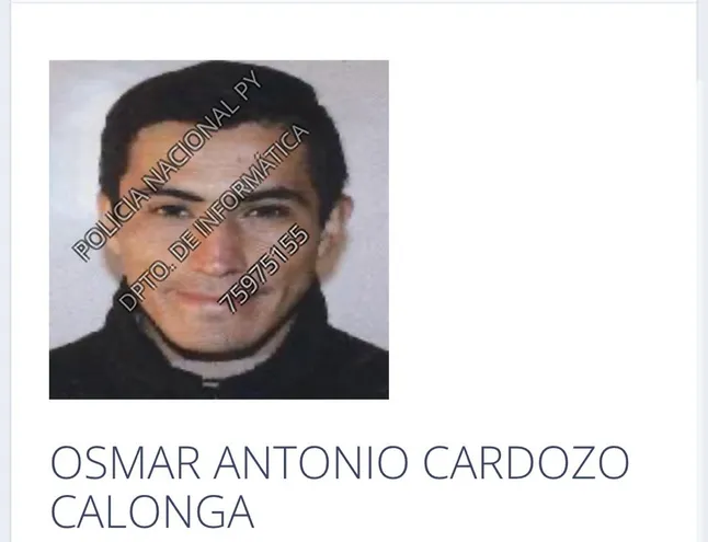 Osmar Antonio Cardozo Calonga se encuentra recluido por causas similares en el penal de Ciudad del Este.