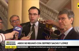 Abdo se reunió con Jeffrey Sachs y López