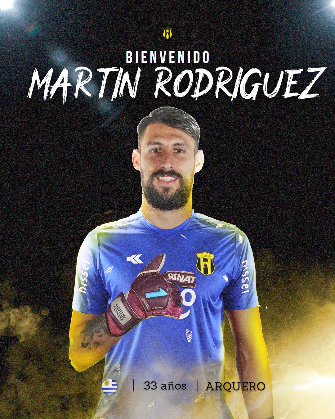 Martín Rodríguez, nuevo futbolista de Guaraní.