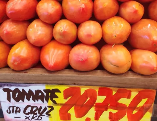 El tomate aumentó de precio, está a más de G. 20.000 por kilogramo en supermercados de Asunción.