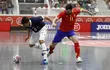 Momento del amistoso las selecciones de Futsal FIFA de Paraguay y España en el Manzanares Arena, en Manzanares, España.