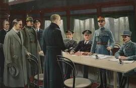 El 11 de noviembre de 1918, exactamente a las 5:15, fue firmado el armisticio que anunciaba la victoria de los Aliados (Francia, Rusia, Reino Unido, Estados Unidos de Norteamérica) y el fin de la Primera Guerra Mundial (1914-1918). Foto ilustración.