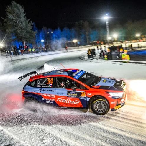 Fabrizio Zaldívar y Marcelo Der Ohannesian cerraron la primera etapa en Suecia cuartos en la WRC2 Challenger y 15 en la general.