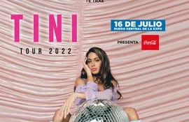 El evento artístico principal de la Expo 2022 se realizará el 16 de julio, del show de la cantante, bailarina y modelo argentina, fenómeno internacional, Tini Stoessel.