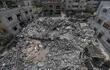 Los escombros de casas destruidas en los ataques israelíes sobre Gaza.