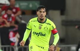 Gustavo Gómez Portillo, 30 años, el paraguayo capitán del Palmeiras.