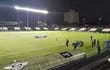 Así luce el estadio La Huerta a poco de LIbertad vs. Cerro Porteño por el torneo Apertura 2024 del fútbol paraguayo.