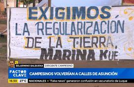 Campesinos volverán a calles de Asunción