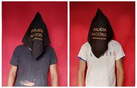 Arturo Ariel  Lara Duarte (32) y Salvador Franco Leguizamón  (31), aprehendidos por presunto hecho de robo agravado en Luque-Limpio.