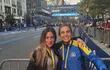 Eugenia Peroni y Silvana Rivarola, las dos paraguayas que corrieron la 125° Maratón de Boston, celebrada el lunes.