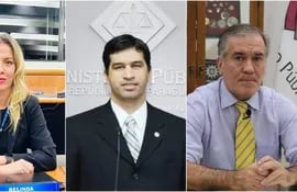Los agentes fiscales Belinda Bobadilla, Luis Said e Isaac Ferreira.