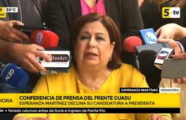 Esperanza Martínez también baja su candidatura por la Presidencia