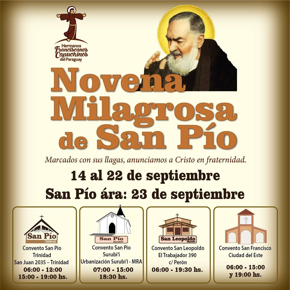 Hermanos Capuchinos celebrarán novenario a San Pio de Pietrelcina -  Nacionales - ABC Color