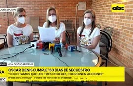 Las hijas de Óscar Denis dieron una conferencia de prensa este viernes en Concepción.