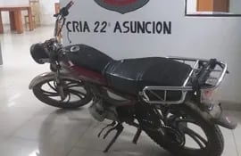 La motocicleta que fue recuperada por la Policía y que fuera robada por un niño de solo 11 años.