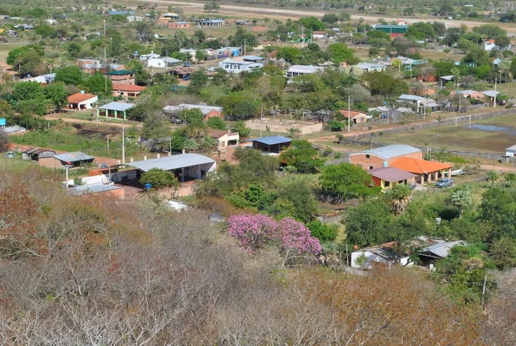 Vista de uno de los barrios de Fuerte Olimpo, con un importante crecimiento poblacional.