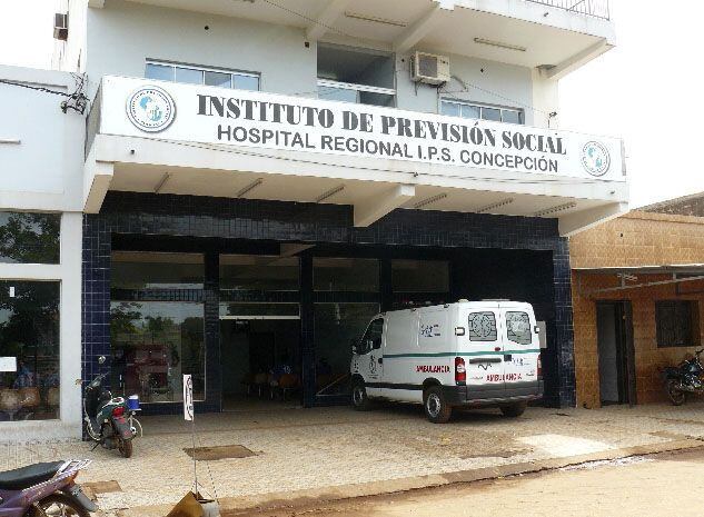 Fachada del Hospital Regional del IPS de Concepción.
