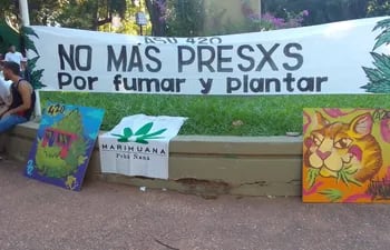 Diversas actividades se hicieron este sábado en plazas del centro de Asunción por el fin dela criminalización de la cultura cannábica.