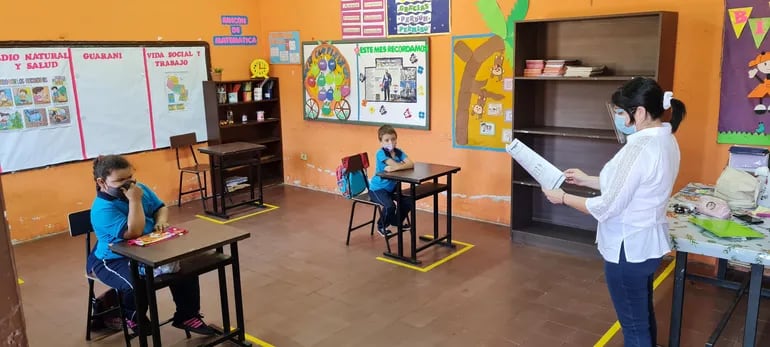 El 2 de marzo los niños volvieron a las clases presenciales luego de un año de educación virtual.