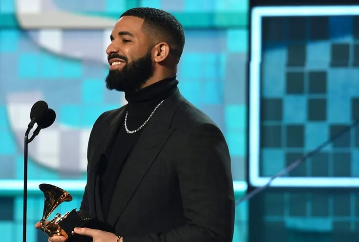 Drake durante la entrega de los Grammy en 2019. El rapero canadiense anunció hoy que se retirará de la música por un tiempo.