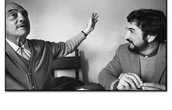 Luis Buñuel y Jean-Claude Carrière en Toledo, España, 1969.