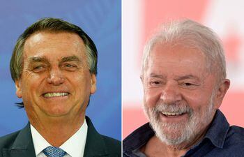 El presidente de Brasil, Jair Bolsonaro (i) y el exgobernante Lula da Silva. (AFP)