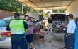 El taller mecánico allanado en la tarde de hoy en Ñemby, perteneciente a Ramón Nahuel Maldonado, en busca de autopartes de una camioneta robada.