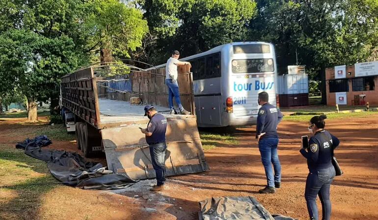 El camión contaminado con marihuana fue incautado el fin de semana en Alto Paraná.