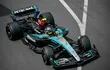 El Mercedes del piloto británico Lewis Hamilton en el primer ensayo libre del Gran Premio de Mónaco, la octava fecha del Mundial 2024 de la Fórmula 1, en el circuito callejero de Mónaco.