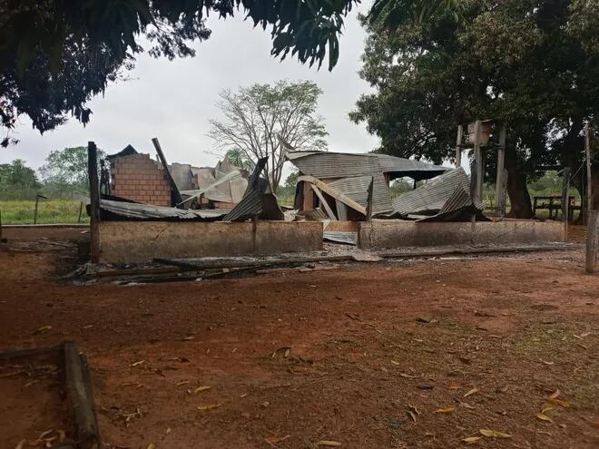 Foto del ataque a la estancia Machuca Cue.