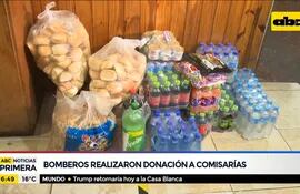 Bomberos realizaron donaciones a comisarías