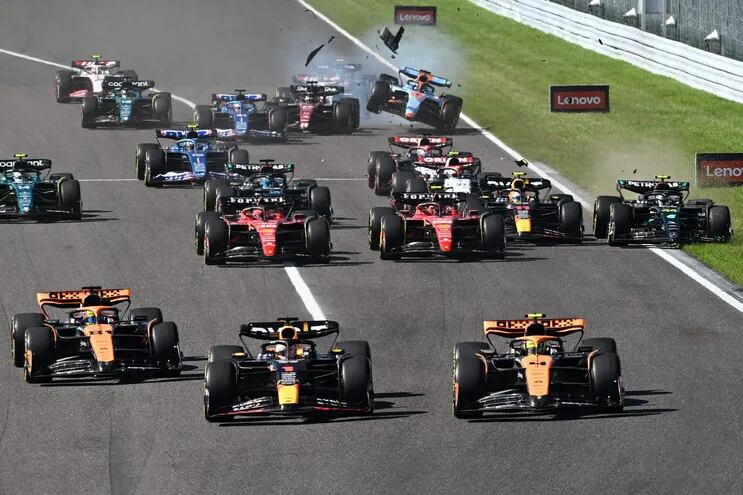 Largada del Gran Premio de Japón 2023. El neerlandés Max Verstappen hizo la “pole” y venció.
