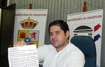 Alejandro Urbieta (PLRA) estuvo al frente del Ejecutivo municipal de Concepción entre el 2015 y 2021.
