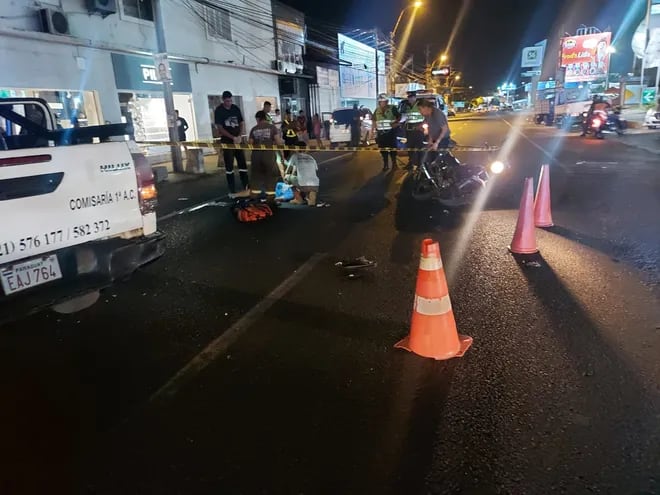 Un motociclista falleció tras un accidente de tránsito en San Lorenzo.