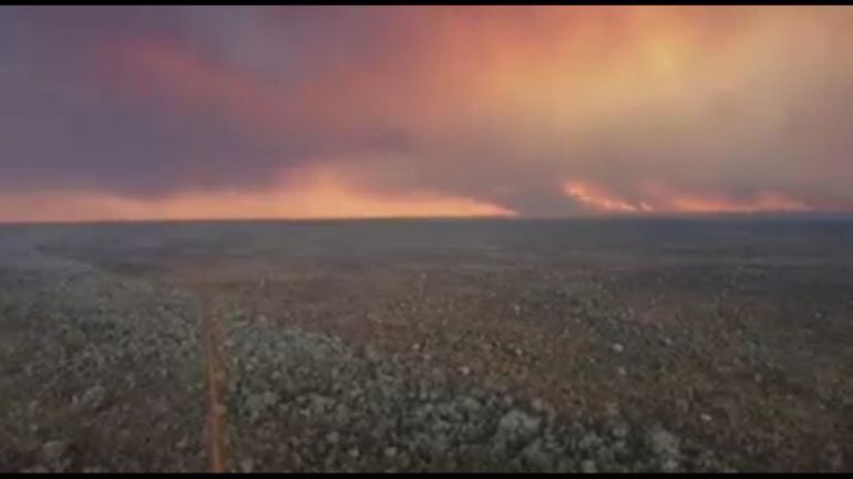 Imagen de archivo. Incendio en territorio boliviano, en la frontera con Paraguay en el Chaco