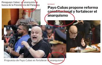 Collage de titulares de diarios paraguayos