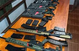 Armas incautadas en Ciudad del Este.